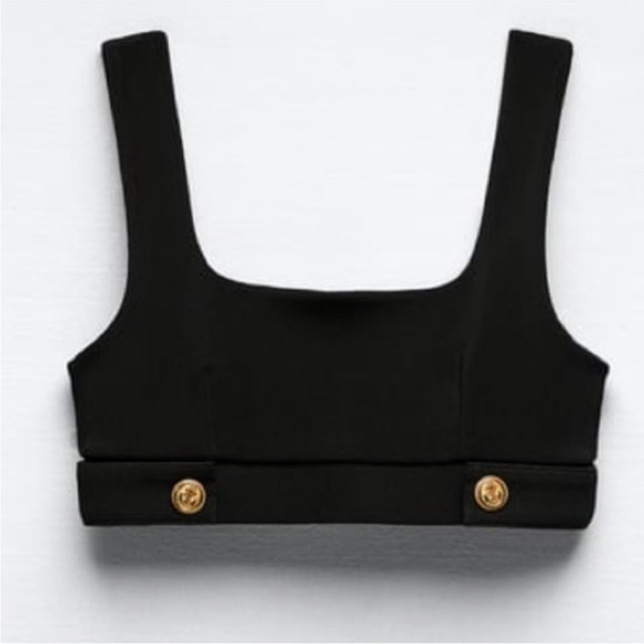 BNWT Zara Buttoned Ottoman Top - Picture 1 of 7